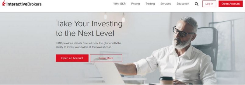 Website giao dịch của Interactive Brokers 